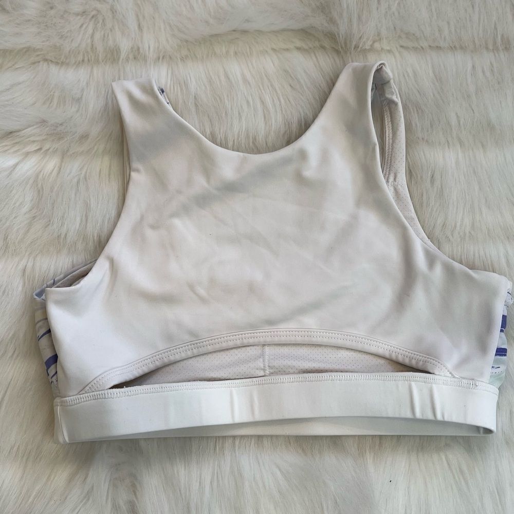 Noire Blanc Marble Sports Bra (M)
